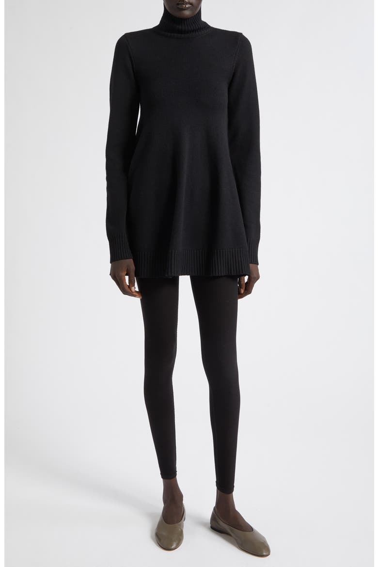 Wool Blend Turtleneck Sweater, Alternate, color, BLACK