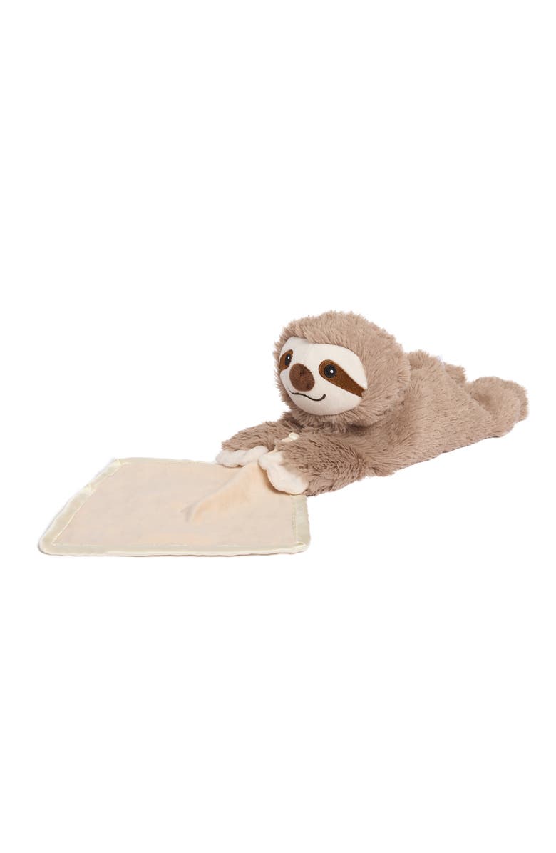 Warmies Sloth Blanket Plush Toy, Main, color, Medium Brown