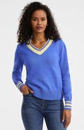 Lands' End Drifter Set in Sleeve Vneck Sweater
