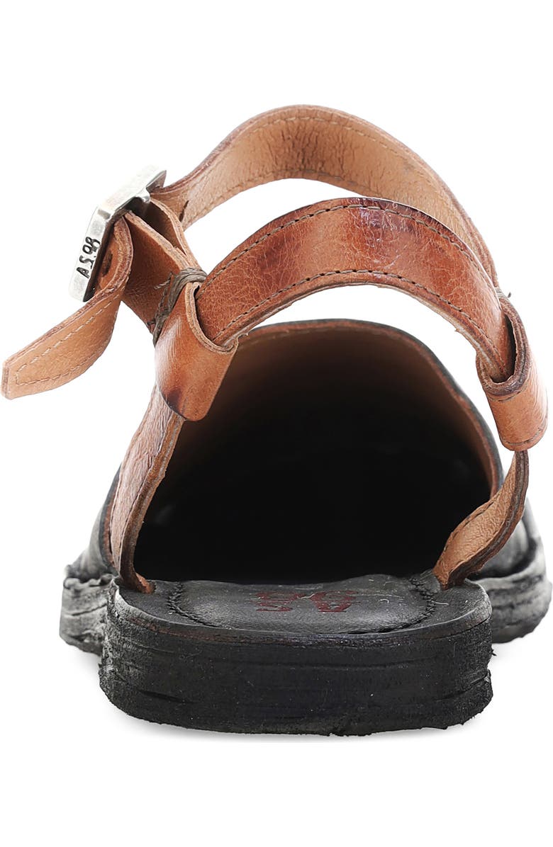 A.S.98 Rodrick Ankle Strap Flat, Alternate, color, Black