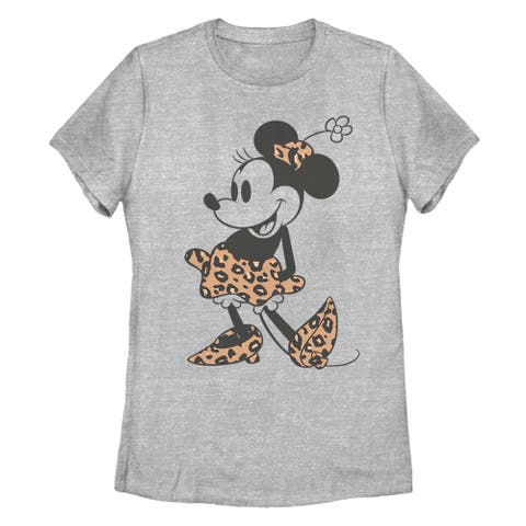 Women's Minnie Mouse Leopard Outfit  Graphic T-Shirt