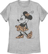 Minnie Mouse Women's Minnie Mouse Leopard Outfit  Graphic T-Shirt