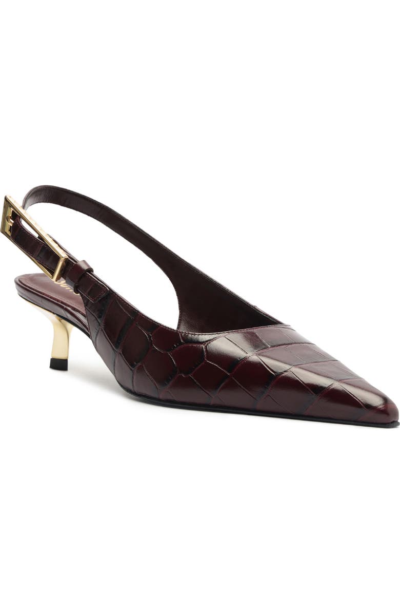 Schutz Ciara Slingback Pointed Toe Kitten Heel Pump, Main, color,