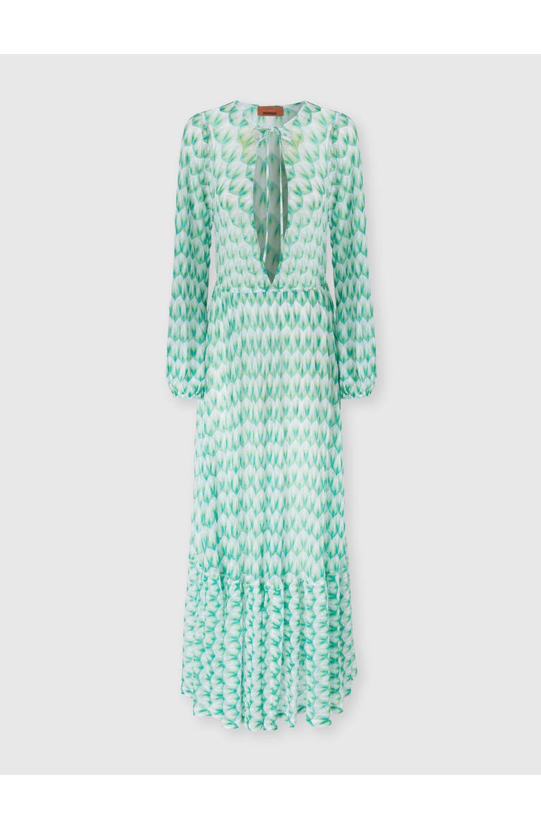 Missoni Cover-up In Viscose With Floral Pattern And Long Sleeves, Main, color, Multicoloured