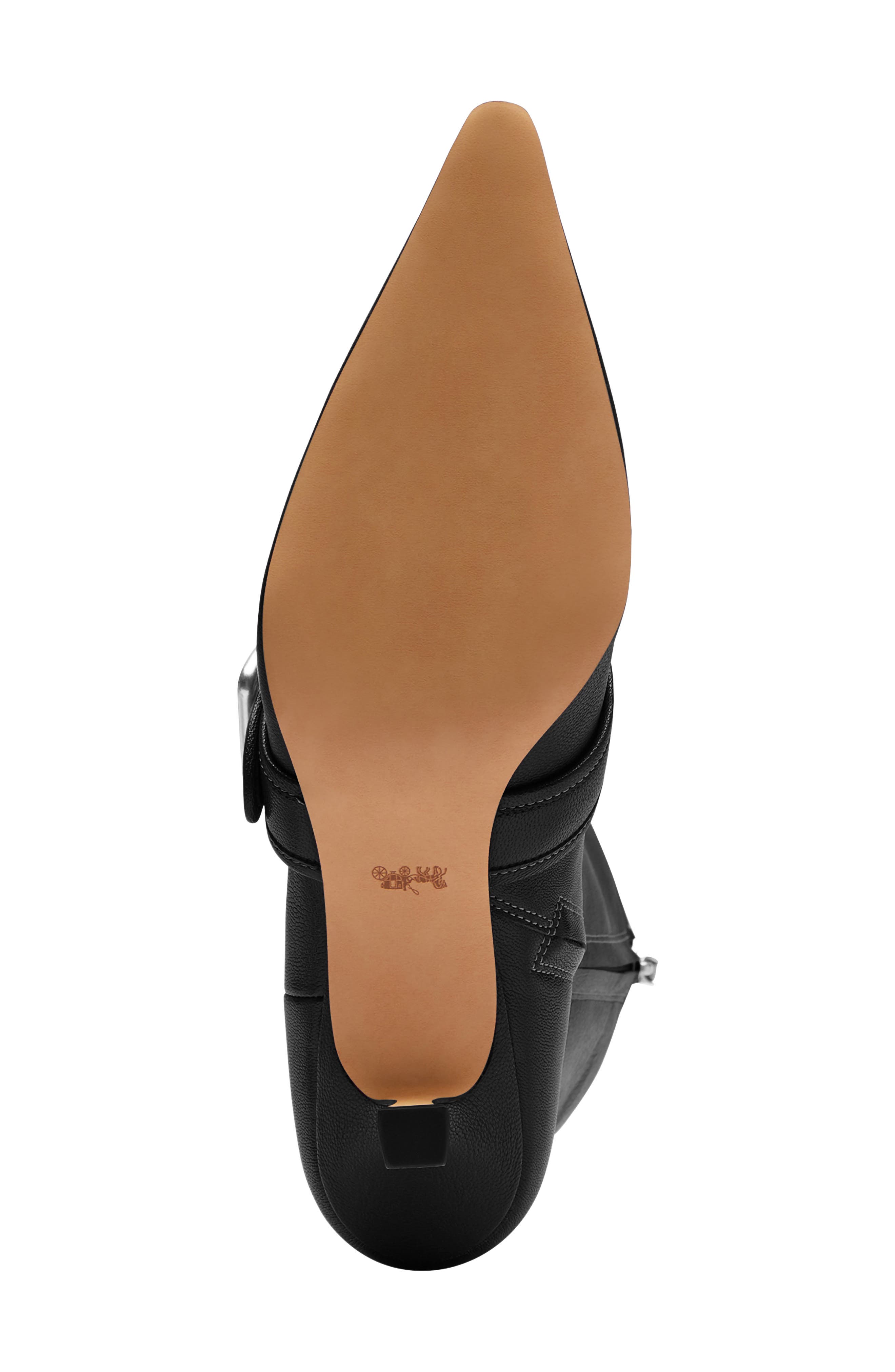 Margot Leather Boot, Alternate, color, BLACK