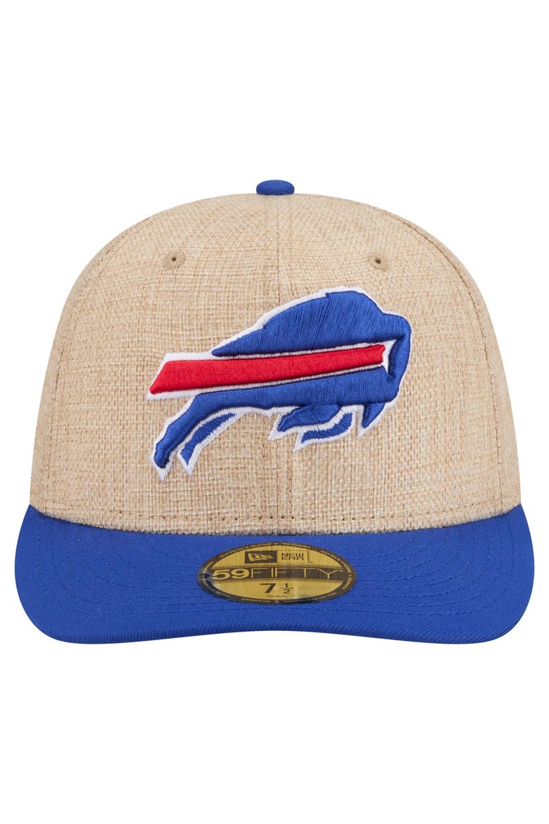 Men's New Era  Natural/Royal Buffalo Bills Pre-Curved Twine 59FIFTY Fitted Hat, Alternate, color, Natural