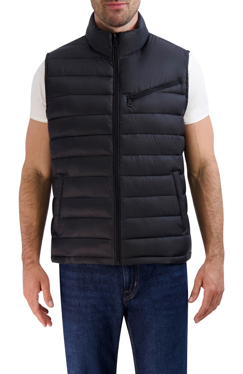 Cole Haan Signature Quilted Puffer Vest, Main, color, Black