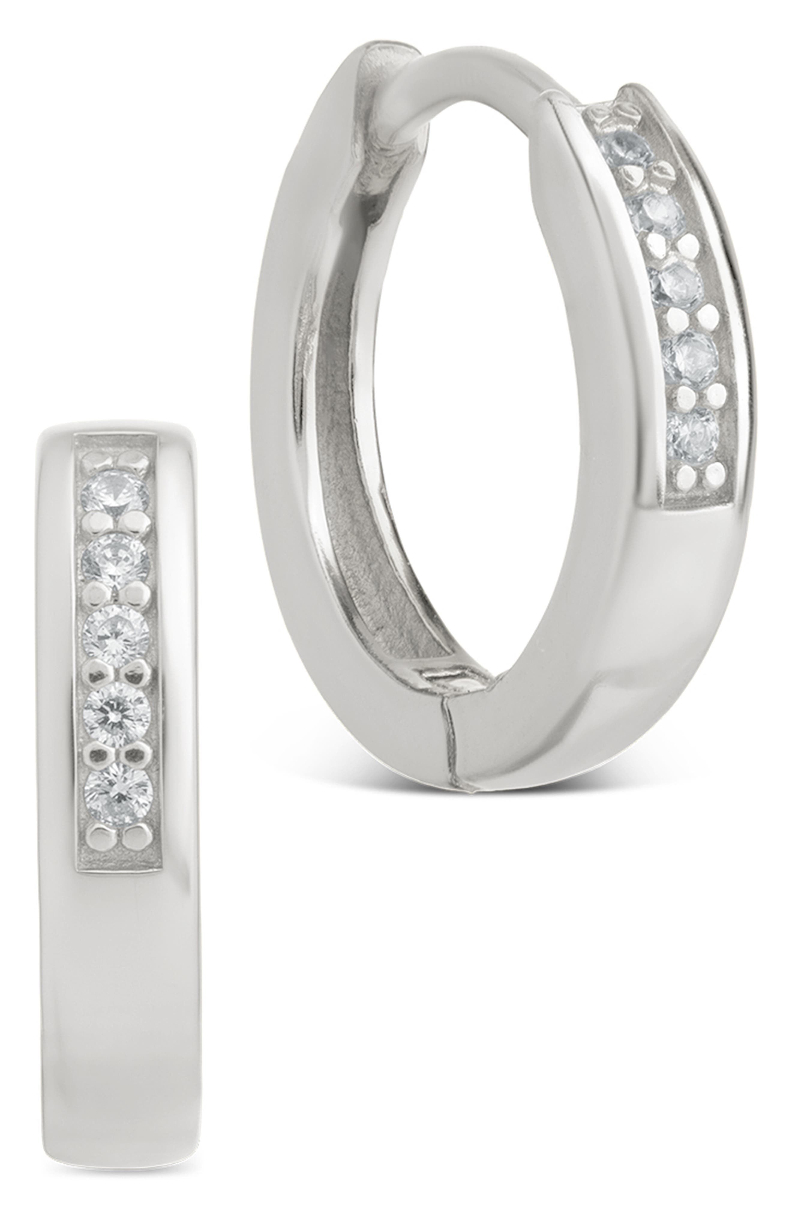 Desiree Pavé Huggie Hoop Earrings