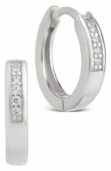 Desiree Pavé Huggie Hoop Earrings