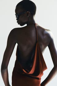 H&M Satin Halterneck Dress