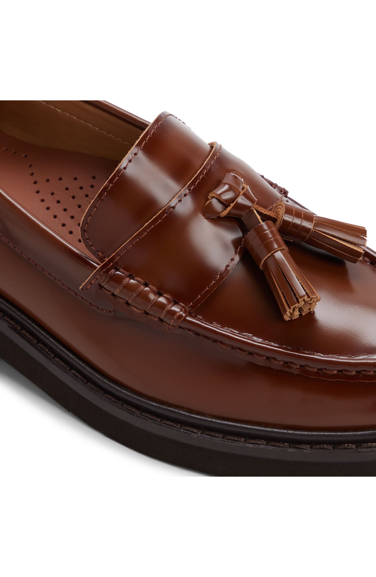 Margot Leather Tassel Loafer, Alternate, color, COGNAC
