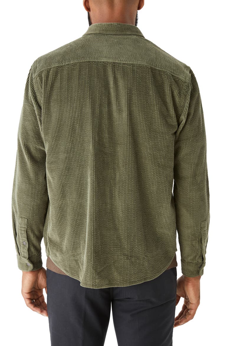 Washed Organic Cotton Corduroy Shirt Jacket, Alternate, color, GREEN