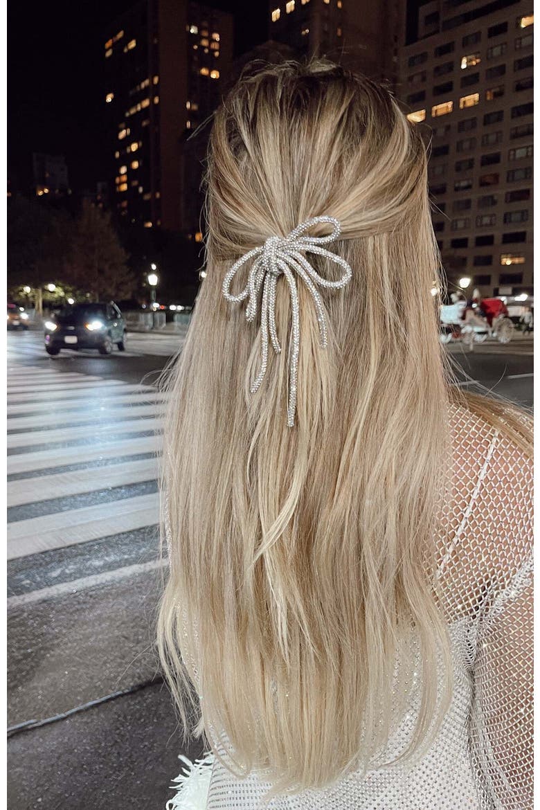 Park Avenue Bow, Alternate, color, Silver