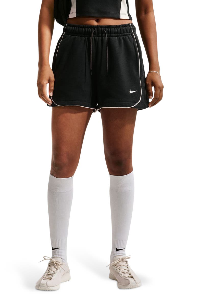 Sportswear Street GX Fleece Shorts, Main, color, BLACK/ BLACK/ CHALK/ SAIL