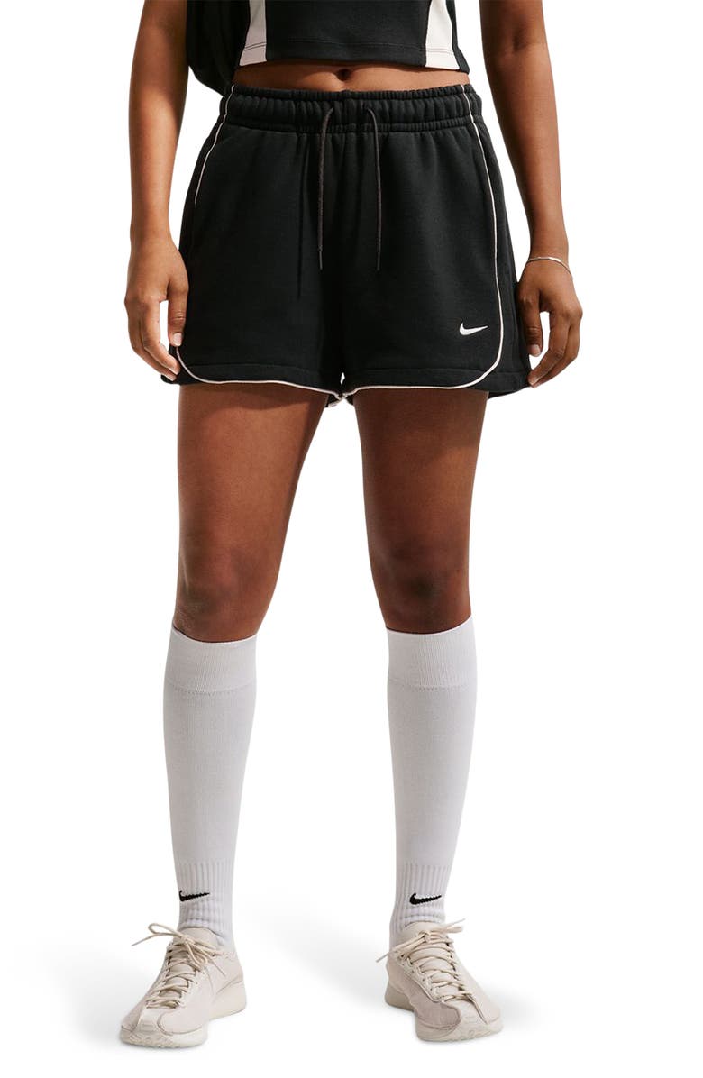 Nike Sportswear Street GX Fleece Shorts, Main, color, Black/ Black/ Chalk/ Sail