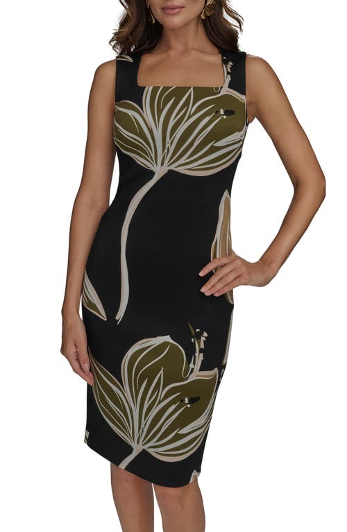 Donna Karan New York Floral Body-con Dress