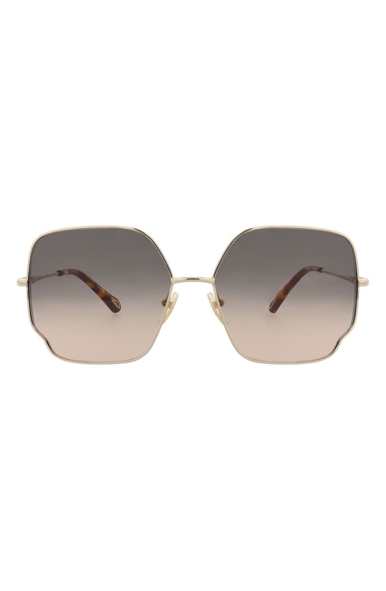 Chloé 60mm Butterfly Sunglasses, Main, color, 