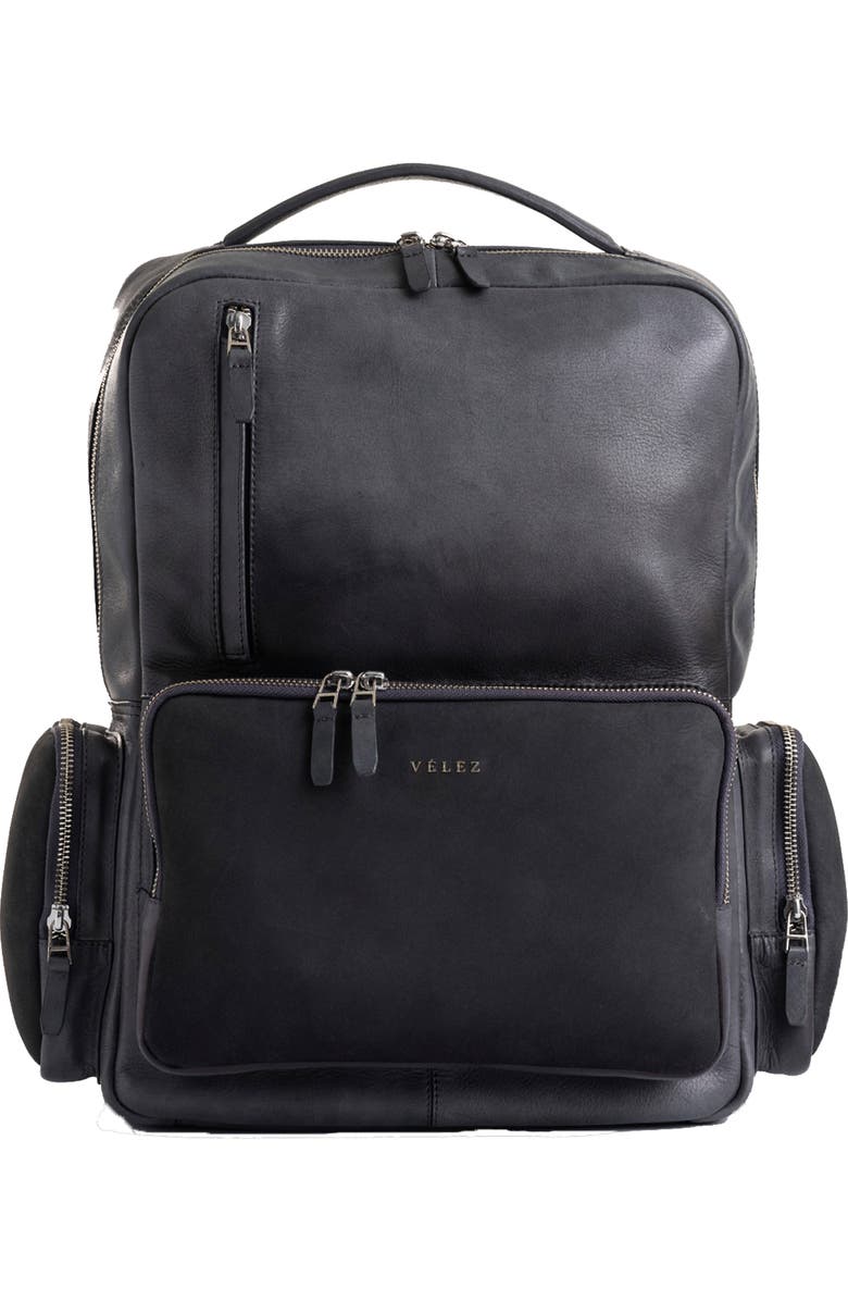 Velez Barceló Leather Bag for Men Multifunctional, Main, color, Grey