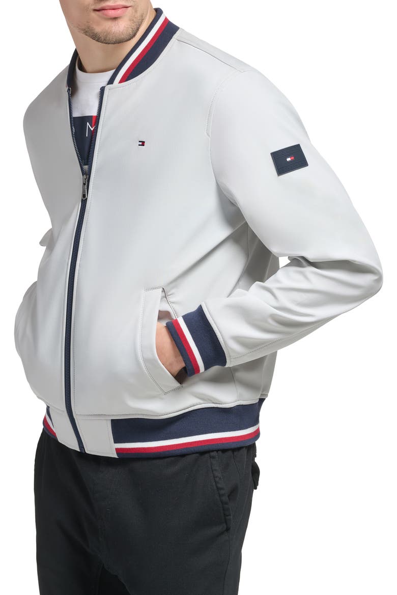 Soft Shell Bomber Jacket, Alternate, color, ICE