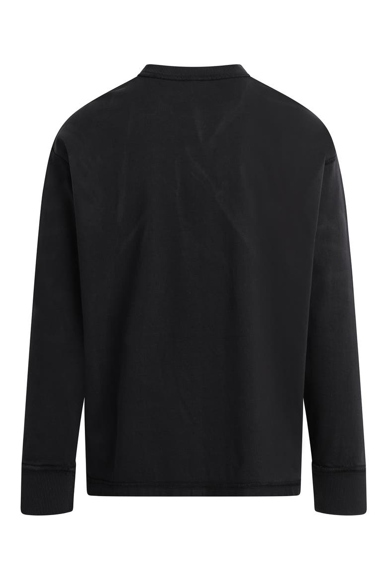 Heavyweight Cotton Long Sleeve T-Shirt, Alternate, color, FOREST BLACK