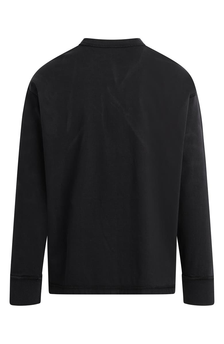 Hudson Jeans Heavyweight Cotton Long Sleeve T-Shirt, Alternate, color, Forest Black