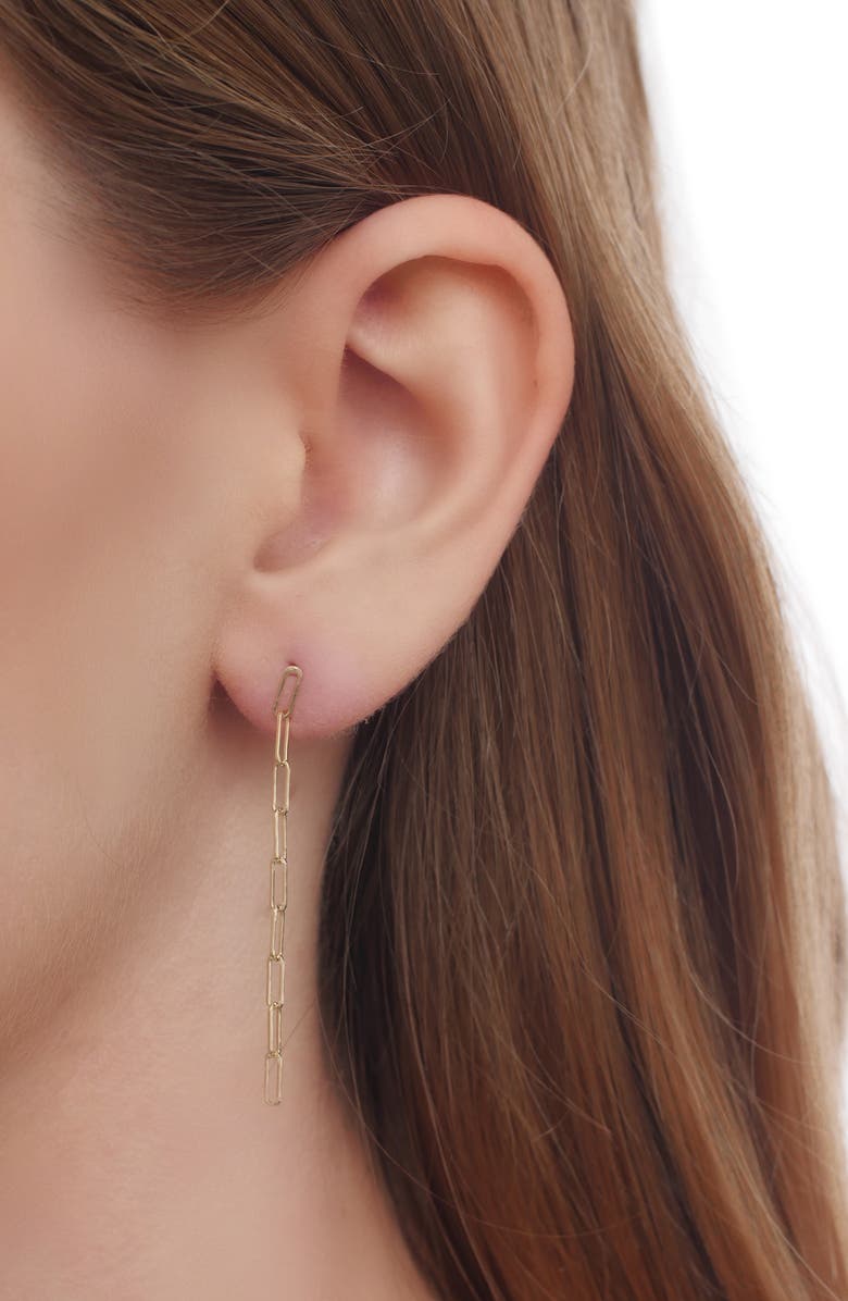 Bony Levy 14K Gold Long Chain Earrings, Alternate, color, 
