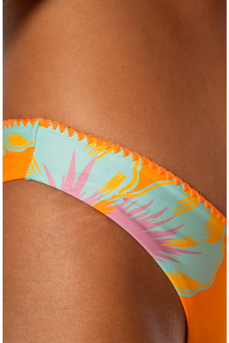 Hawaiian Floral Splendour Reversible Bikini Bottoms, Alternate, color, ORANGE