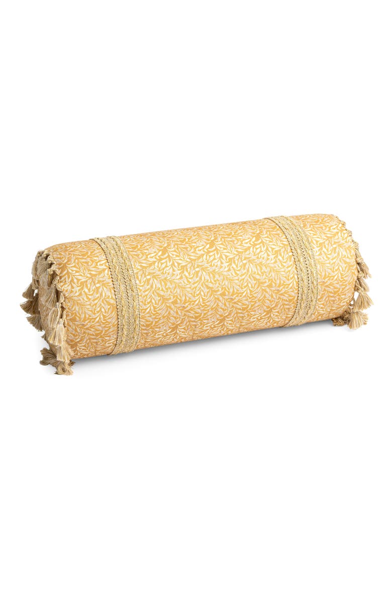 Zen Cotton Bolster Pillow, Alternate, color, GOLDEN WILLOW BOUGHS