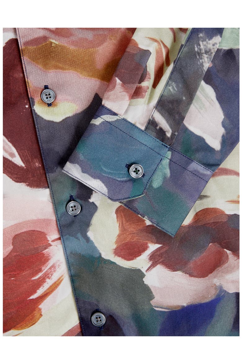 Brynhil Print Cotton Button-Up Shirt, Alternate, color, MULTICOLORED