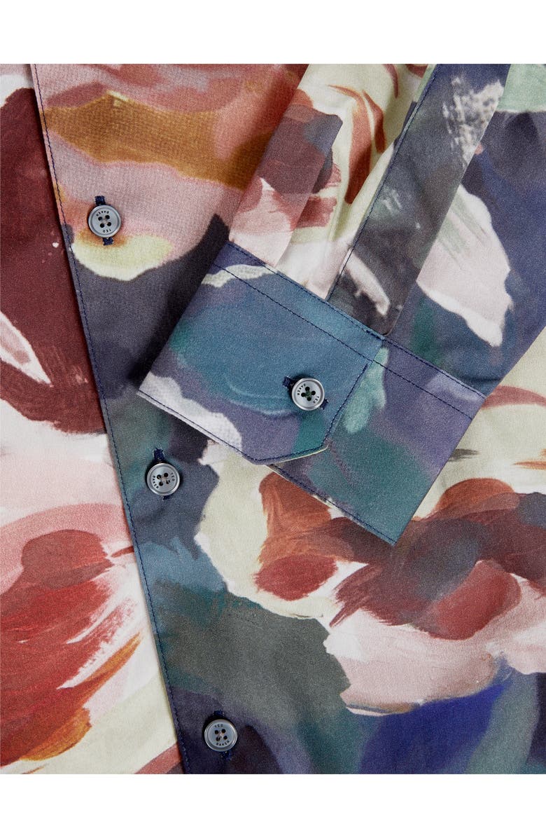 Ted Baker Brynhil Print Cotton Button-Up Shirt, Alternate, color, Multicolored