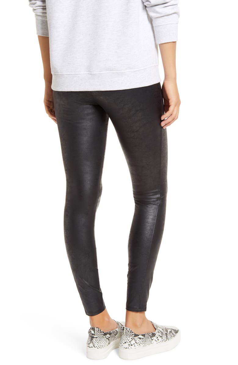 Lysse 'Lyssentials Matilda Foil Leggings, Alternate, color, Black
