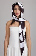 Eugenia Kim Babs Geometric Satin Head Scarf