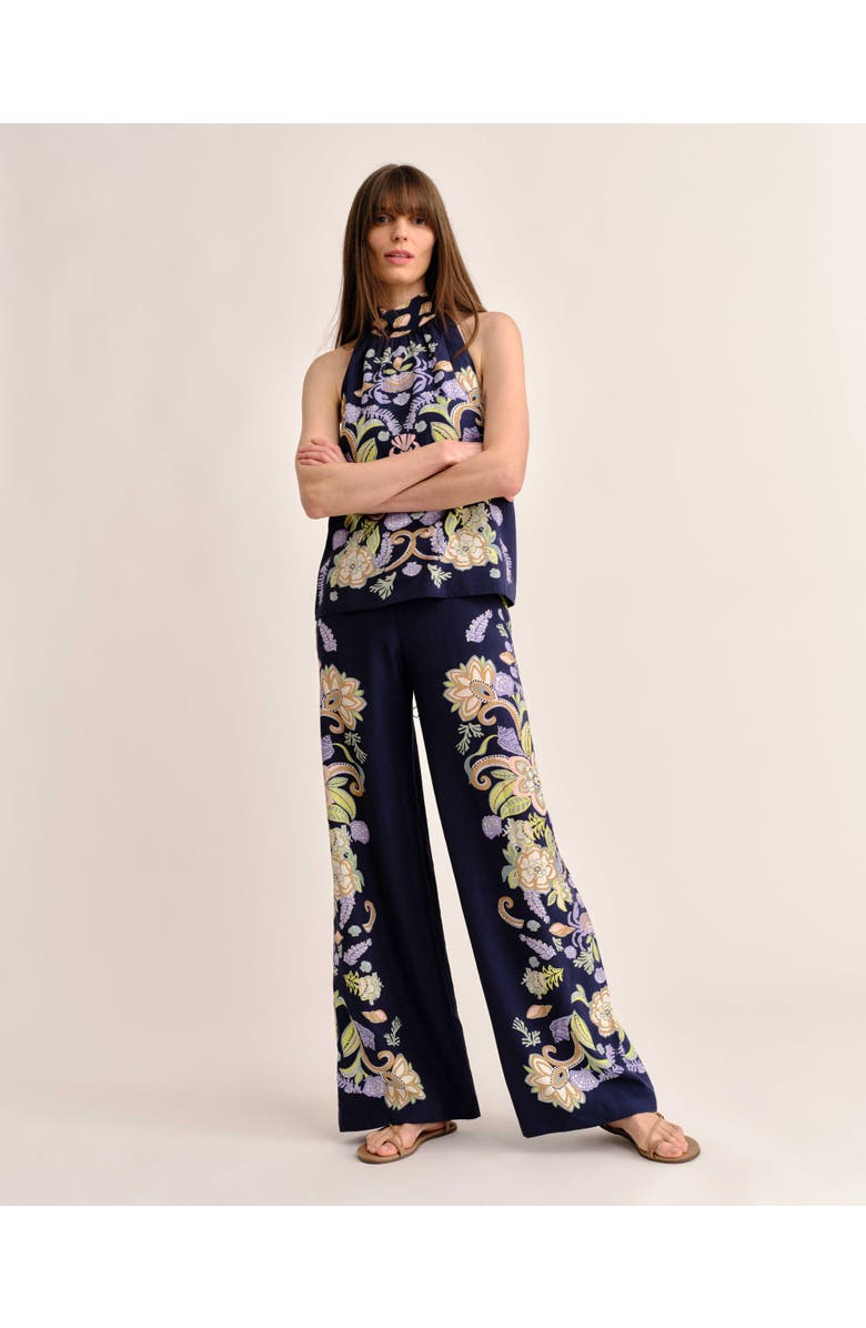 Cartolina Legare Printed Halter Top, Alternate, color, Mariner's Bloom