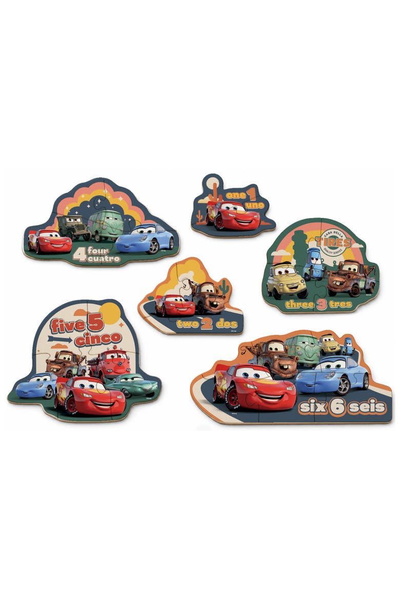 Cars 6-Pack Wood Shaped Puzzles, Alternate, color, Multicolor