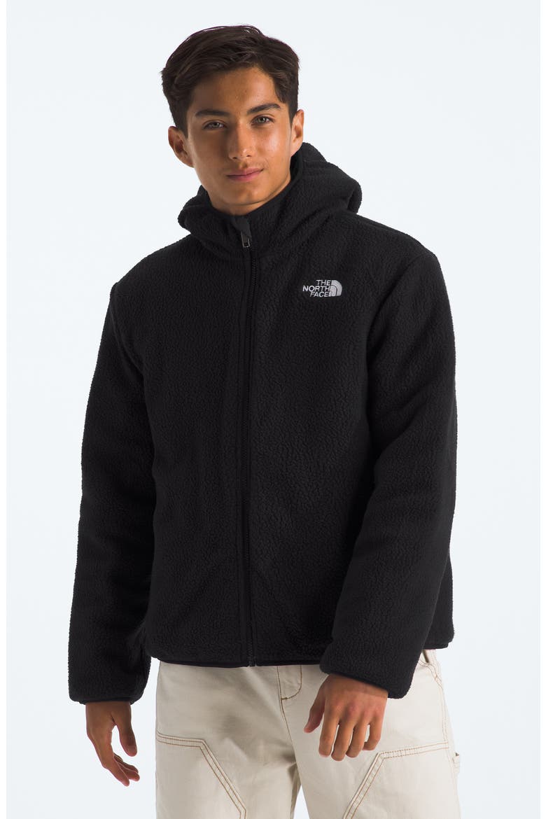 Kids' Shasta Water Repellent Reversible Hooded Jacket, Alternate, color, TNF BLACK