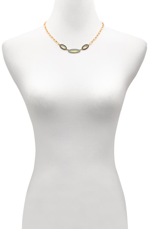 Vince Camuto Pavé Necklace In Gold Tone