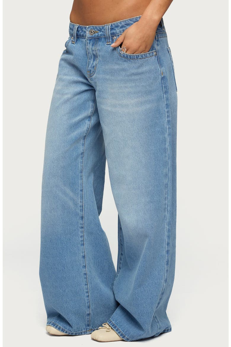 Raiyne Low Rise Wide Leg Jeans, Alternate, color, LIGHT-BLUE-WASHED