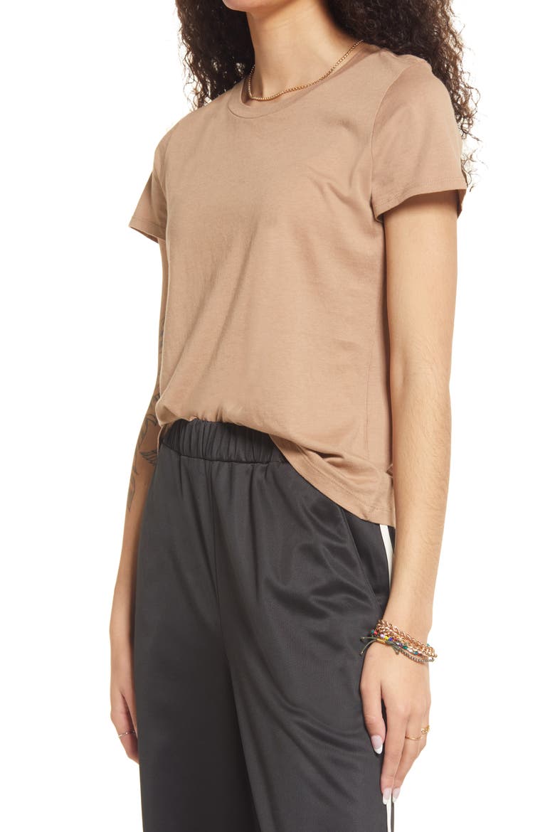 Crewneck T-Shirt, Alternate, color, TAN AMPHORA