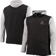 DUNBROOKE Men's Dunbrooke Black/Gray New Orleans Saints Big & Tall Alpha Full-Zip Hoodie Jacket