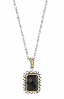 EFFY Two-Tone Onyx Pendant Necklace