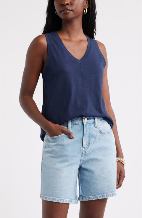 Cotton Blend Slub Swing Tank