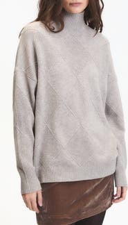 DELUC Asher Textured Mock Neck Sweater