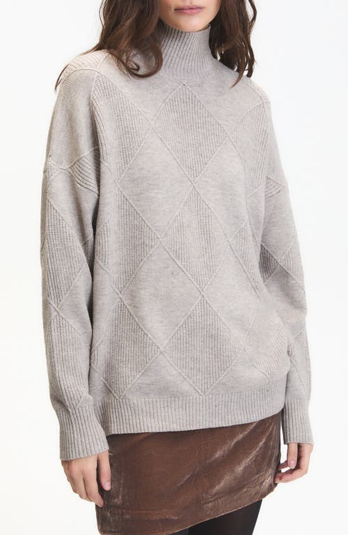 Deluc Asher Textured Mock Neck Sweater In Gray