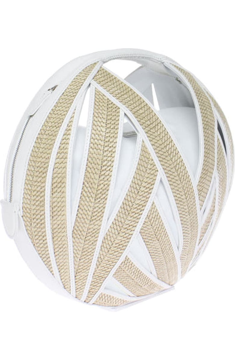 PERRIN PARIS Le Panier Handbag, Alternate, color, Raphia | White