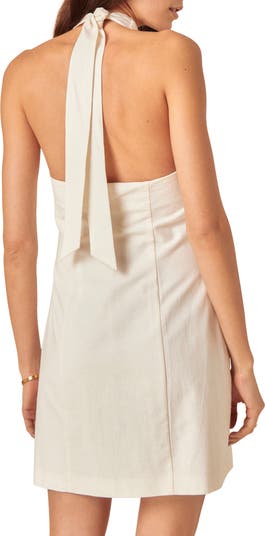 Gio Organic Cotton & Linen Halter Minidress