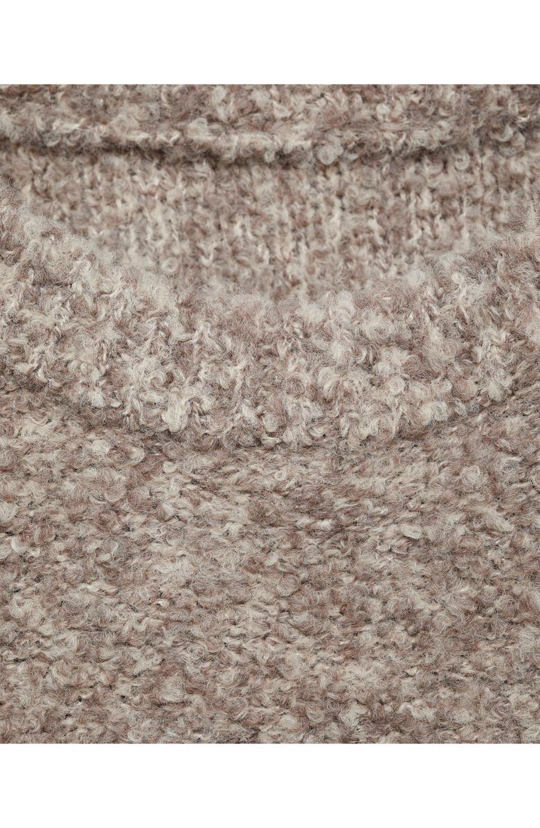 MANGO Bouclé Sweater, Alternate, color, Medium Brown