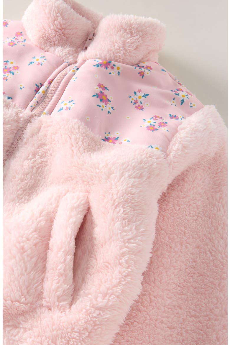 Kids' High Pile Fleece Jacket, Alternate, color, PINK BALM- PINK WILDFLOWERS