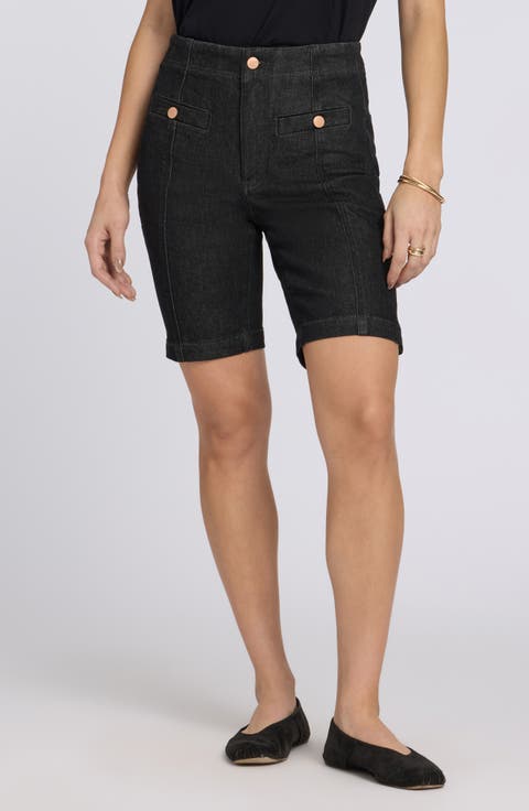 Ella Denim Shorts (Black Rinse)