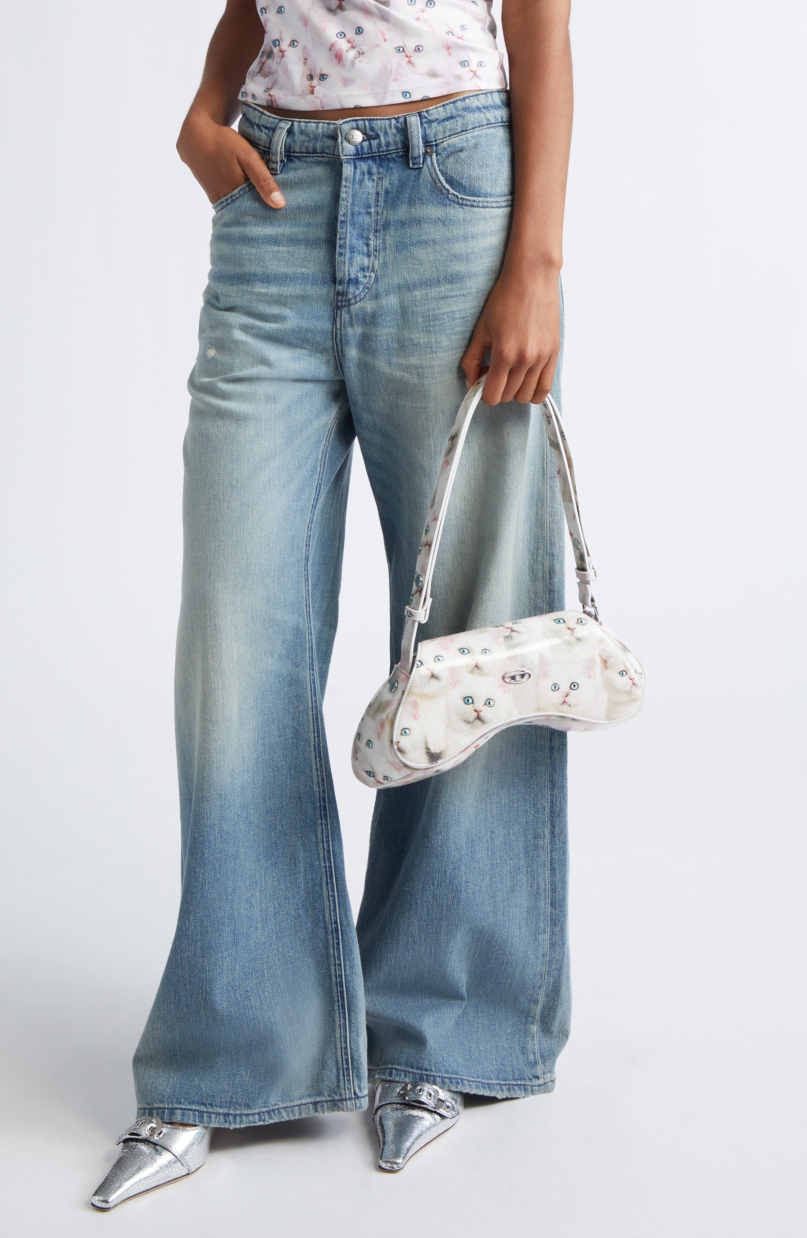 DIESEL<sup>®</sup> Play Faux Leather Crossbody Bag, Alternate, color, 