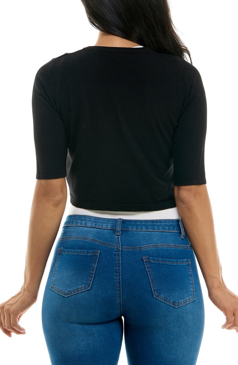 Nina Leonard Curved Edge Bolero, Alternate, color, 